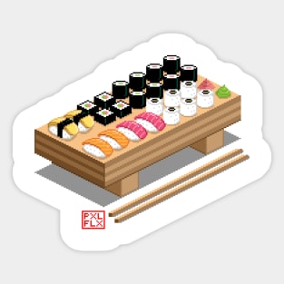 Isometric Pixel Art Sushi Sticker